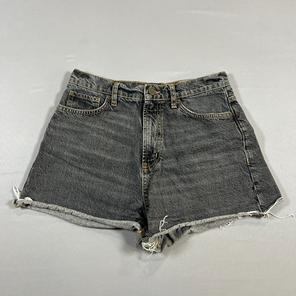 BDG Urban Outfitters Cut Off Denim Shorts Womens 27 Charcoal Gray Cotton Zip Fly